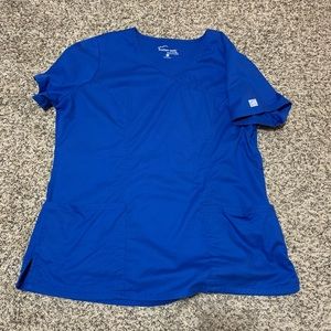 Royal blue scrub top
